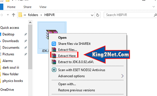 اکسترک کردن فایل در ویندوز